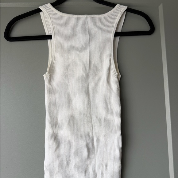 BCBG White Ribbed Tank Top - Picture 2 of 5